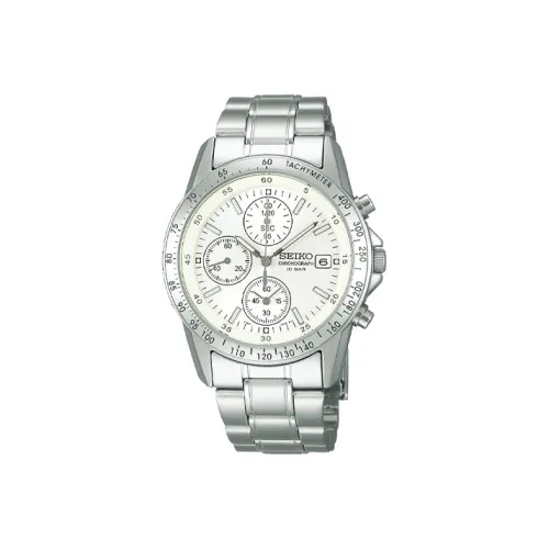 SEIKO Кварцевый механизм нержавеющая сталь ремешок мужские часы серебристый циферблат SBTQ039