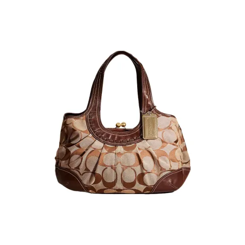 COACH Ergo Холст с кожей Через плечо Одно плечо Сумка Женская Шоколад Хаки