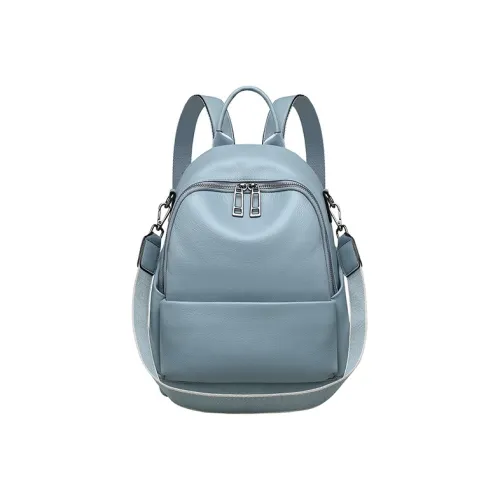 Espin Рюкзак из коровьей кожи средний женский синий лунный белый черный