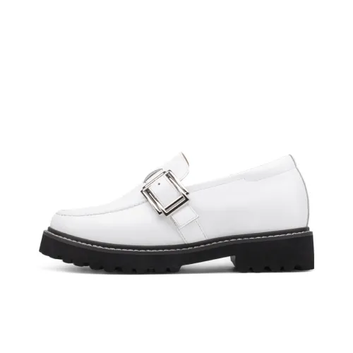 He Jinchang Hermione Collection Лоферы Женские Белые