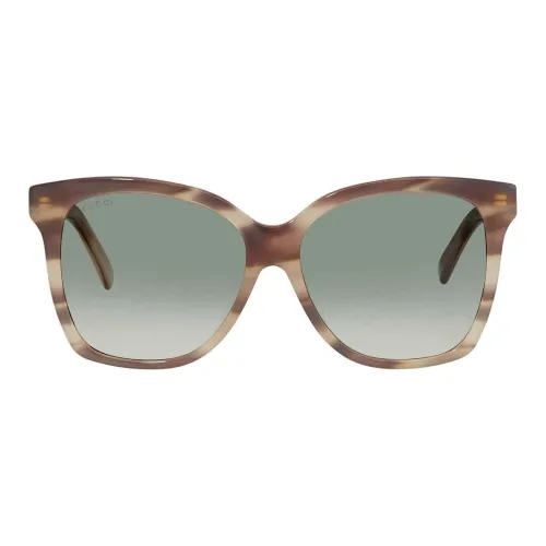 GUCCI Пластик Нерегулярная форма Солнцезащитные очки Унисекс Черепаховый