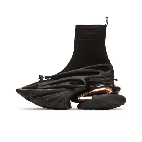 BALMAIN Толстая подошва High Top Черные Мужские Кроссовки