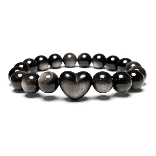 MOUNTAINS AND MANS Серебряный SHEEN Обсидиан Браслеты Унисекс