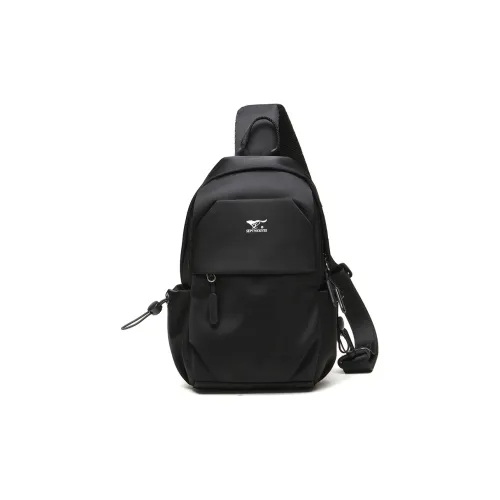 SEPTWOLVES Нейлоновая сумка через плечо Sling обычная унисекс черная