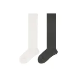 Носки до икры (moonshine белый + ледниковый серый)