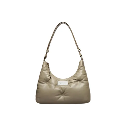 Maison Margiela Glam Slam Full с рельефной кожей наппа сумка на плечо маленькая сумка женский кофе