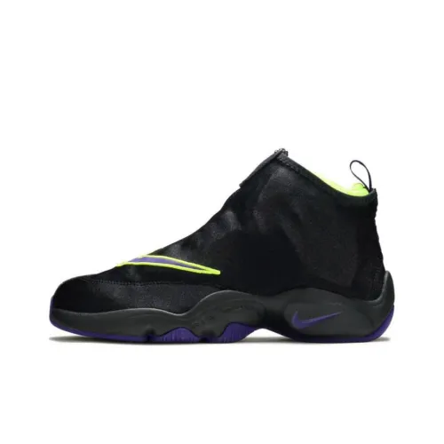 Nike Zoom Flight 98 The Glove Износостойкий и Легкий Высокий Топ Винтажные Баскетбольные Кроссовки Мужские Черные