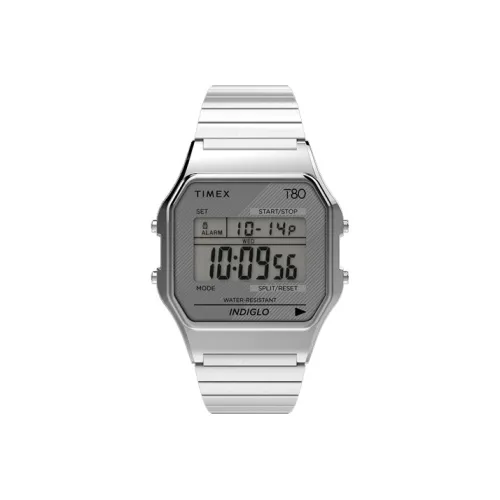 TIMEX Кварцевые часы механизм ремешок из нержавеющей стали 34 мм серый циферблат унисекс