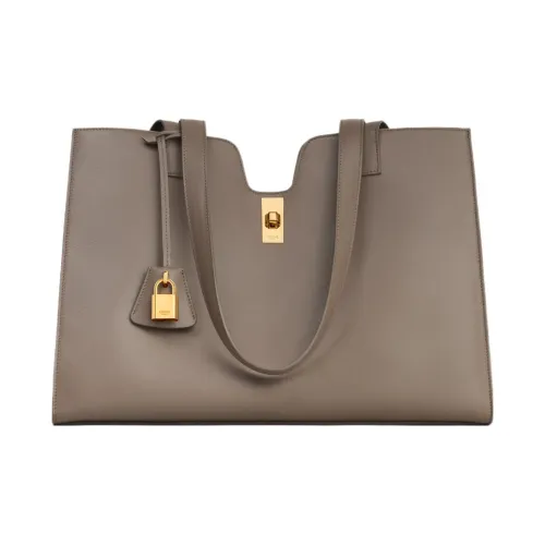 CELINE Cabas Гладкая коровья кожа Тоут Сумка Сумка для покупок Сумка на плечо Сумка Обычная Женская Дымчато-серый Умбра