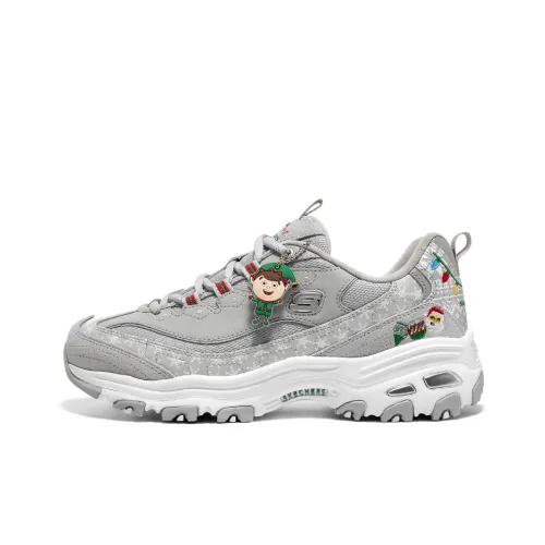 Skechers D'Lites 1,0 Low-Top Кроссовки с Толстой Подошвой Серые Женские