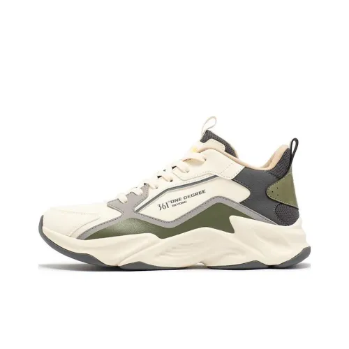 361° Амортизация Износостойкие Низкие Беговые Кроссовки Мужские Серый Бежевый