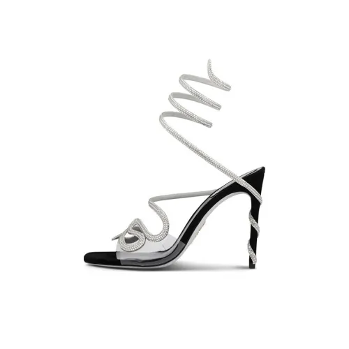 RENE CAOVILLA One Ремешок Сандалии 10 см Женские Серебряные