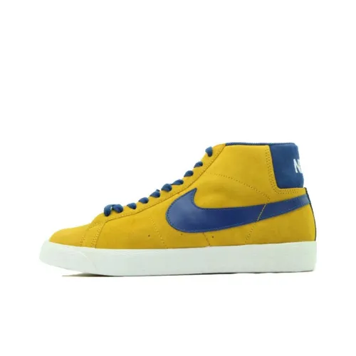 Nike Blazer Амортизация Износостойкие Высокие Кроссовки для Скейтбординга Унисекс Желтые