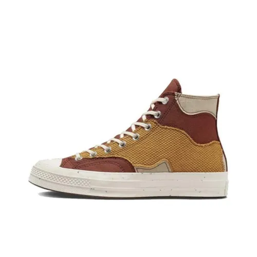 Converse Chuck 70 Износостойкие и Легкие Высокие Кеды Унисекс Кофейного цвета