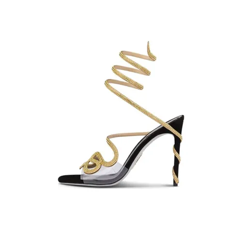 RENE CAOVILLA One Ремешок Сандалии 10 см Женские Черные