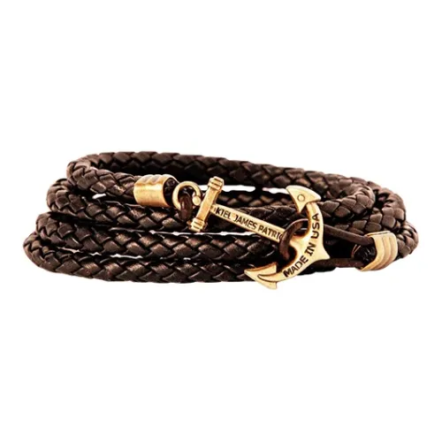Kiel James Patrick Хлопок лен смесь браслет-шнурок с латунным Anchor браслеты унисекс