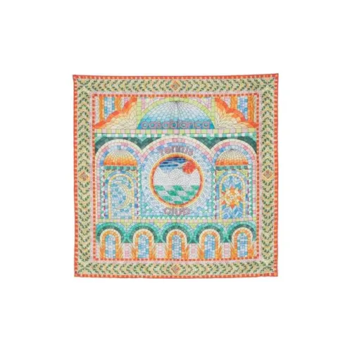 CASABLANCA Шелковые шарфы Мужской Синий