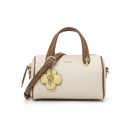 HONGU Сумка из коровьей кожи Маленькая Женская Экрю