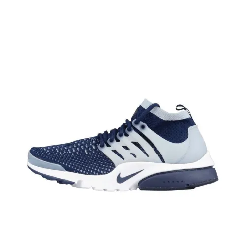 Nike Air Presto Flyknit Ultra Устойчивый к истиранию Дышащий MID Топ Повседневная обувь Унисекс Синий