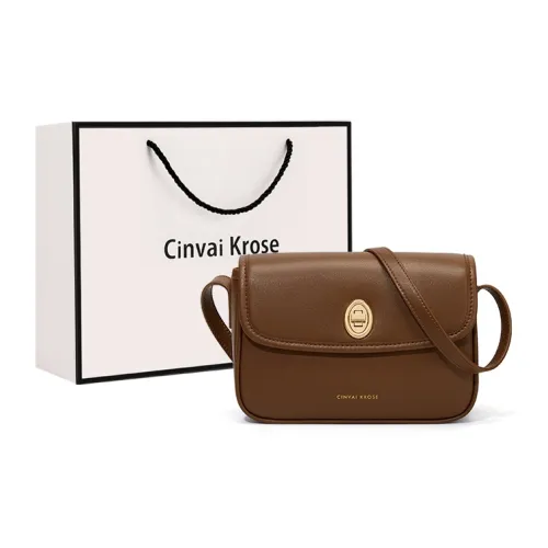 CinvaiKrose Коровья кожа с синтетической кожей сумка тофу сумка на плечо маленькая женская карамель