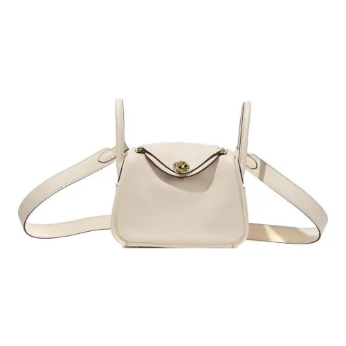 HERMES Lindy Swift Кожа Сумка Сумка через плечо Сумка через плечо Мини Женская Светло-Серый