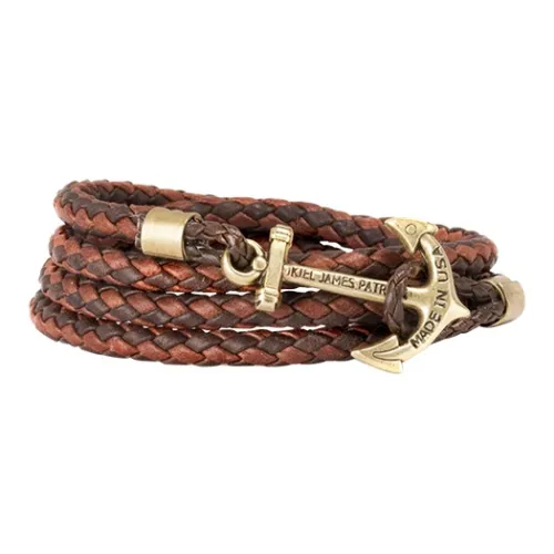 Kiel James Patrick Кожа Браслеты Унисекс Коричневый
