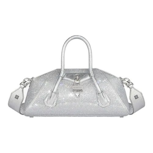 GIVENCHY Antigona Шелковая Телячья Кожа Сумка через плечо Сумка Мини Women's Silver Серый