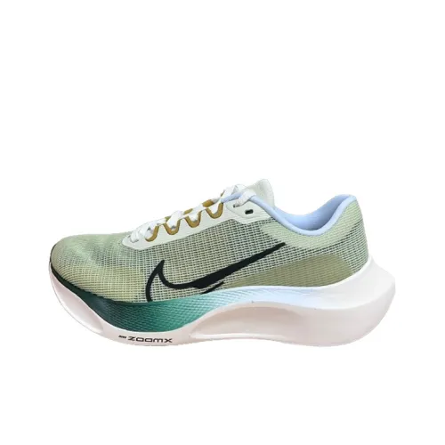 Nike Zoom Fly 5 Slip-Resistant и Breathable Low-Top Carbon Plate Training для Long-Distance Running Обувь Мужская Зеленая