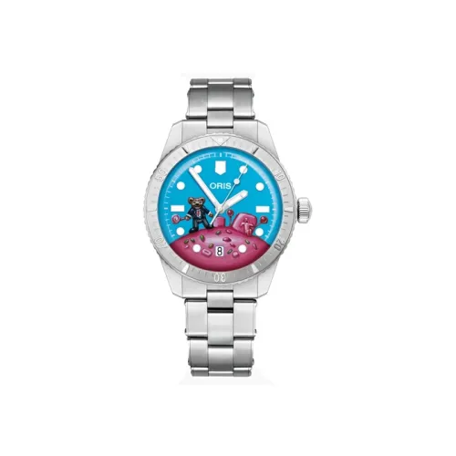 Oris Автоматический Механический Механизм Унисекс Часы 38 мм Синий Циферблат Корпус из Нержавеющей Стали