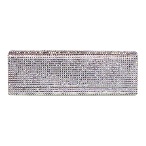 AMINA MUADDI Сатин Кристальный Одно плечо Клатч Женская Белая