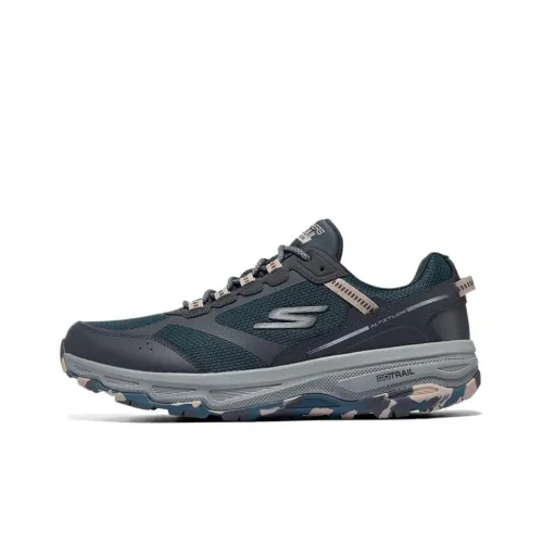Skechers Go Trail Беговые кроссовки Низкий топ Серый Зеленый Мужской