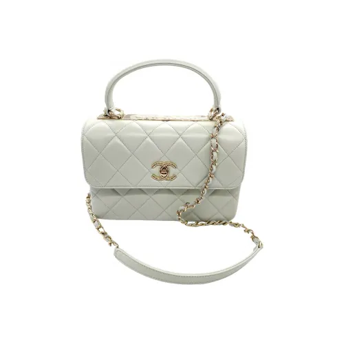 CHANEL Trendy cc Lambskin Flap Bag Single Shoulder Handbag Crossbody Bag Women's Light Gray Green CHANEL Trendy cc Овечья шкура Сумка с клапаном Одно плечо Ручная сумка Сумка через плечо Женская Светло-серый Зеленый