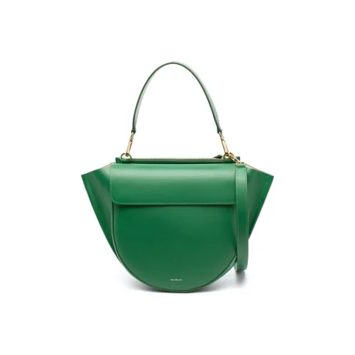 Wandler Телячья кожа Портативный Crossbody Сумка Сумка через плечо Средняя Женская Травяной зеленый