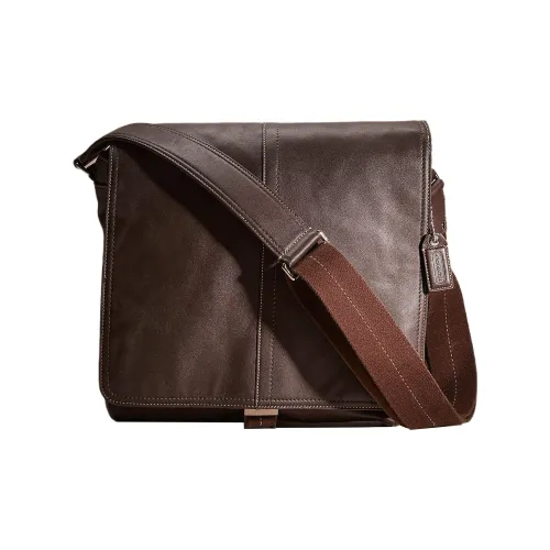 COACH Карта Перчаточная дубленая кожа Сумки кросс-боди Большой Мужской Коричневый