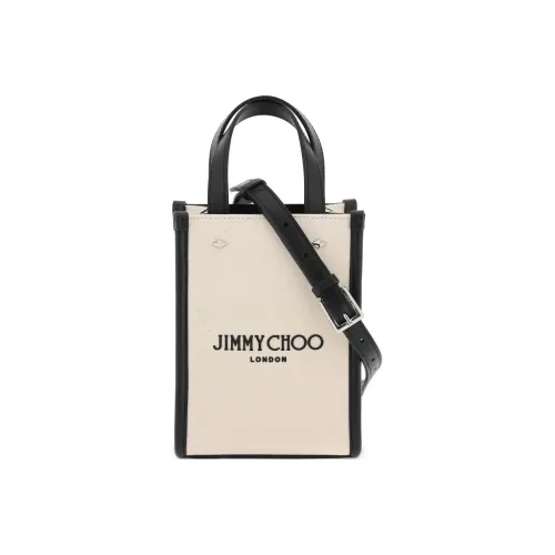 Jimmy Choo Canvas Bag Tote Bag Shopping Bag Shoulder Bag Crossbody Bag Mini Women's Light Umber Black Джимми Чу Холст Сумка Тоут Сумка Сумка для покупок Сумка через плечо Сумка мини Женская Светлый Умбра Черный