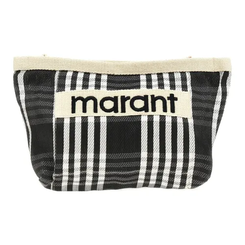 ISABEL MARANT Nylon Clutch Женские Черный Белый