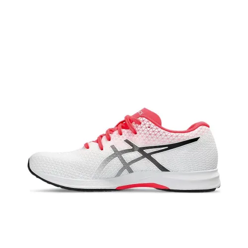 Asics Lyteracer 4 Амортизация Износостойкий Низкий Топ Беговые кроссовки Мужские Белый Красный