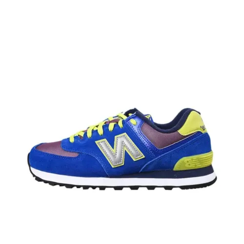 New Balance NB 574 Устойчивый к истиранию Низкий Топ Повседневные Беговые кроссовки Женские Синий