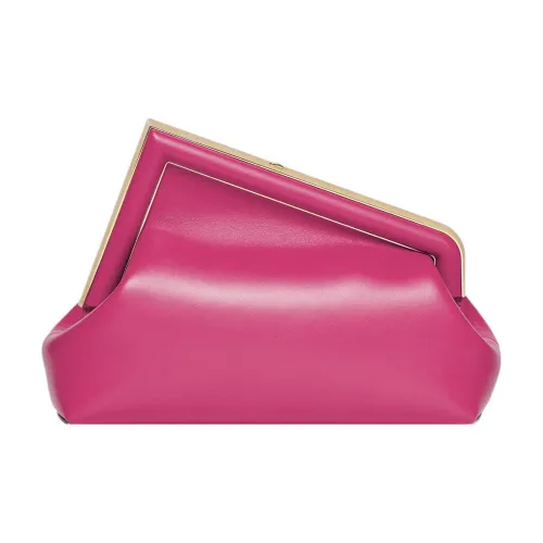 FENDI Lambskin Crossbody Clutch Regular Women's Pink