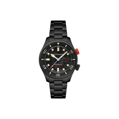 SPINNAKER BRADNER Collection Мужские часы Автоматический механический механизм Ремешок из нержавеющей стали Черный циферблат
