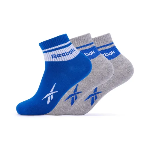 Reebok Серый/Серый/Синий 3 шт Носки Унисекс