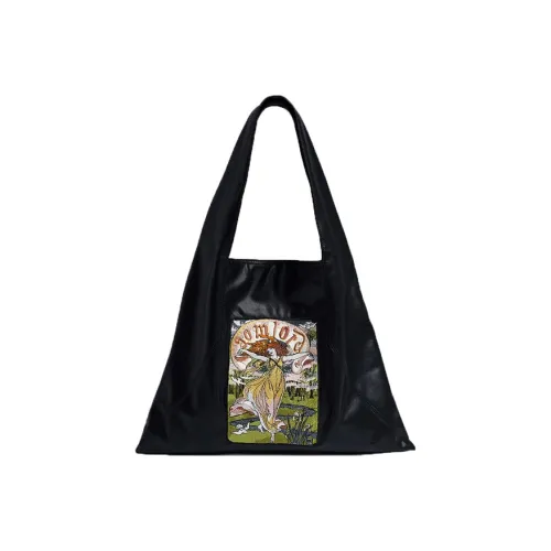 SOMLORD Микрофибра Мягкая Кожа Вышивка Сумка-тоут Сумка для покупок Сумка Сумка через плечо Унисекс Классический Черный