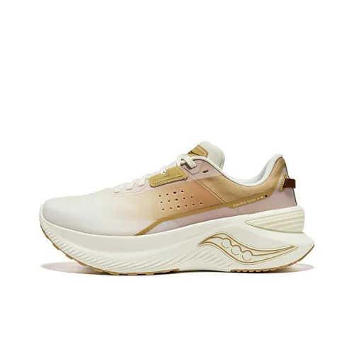 Saucony Shift Flow Lingxun Амортизаторы Shock Absorbers Противоскользящие Устойчивые к истиранию Низкий Топ Беговые кроссовки Унисекс Бежевый хаки