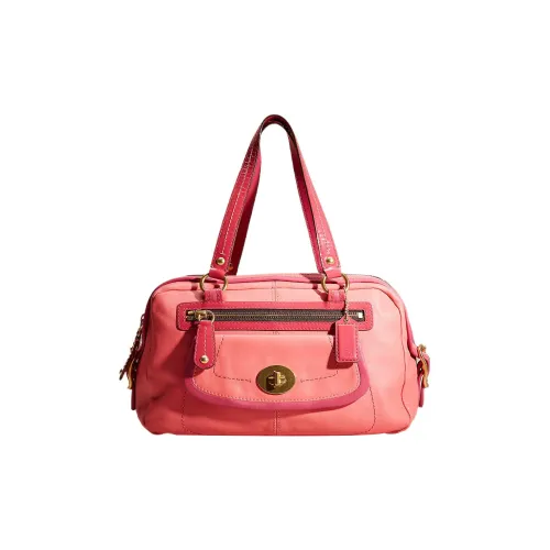 COACH RowanBonnie кожаная дорожная сумка сумка сумка через плечо большая женская фуксия