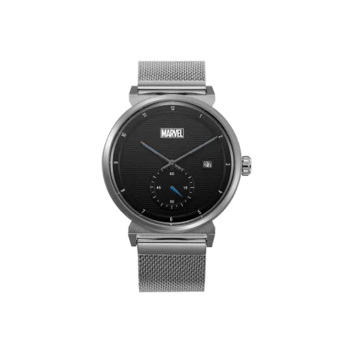 MARVEL Heartstrings Collection Кварцевый механизм Металлический ремешок Часы Мужские Черный циферблат