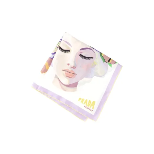 PRADA Шелковые шарфы Женские Фиолетовые