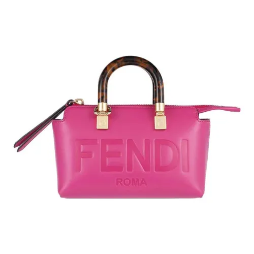 FENDI By The Way Series Телячья кожа Бостон Сумка через плечо Мини Женская Фуксия
