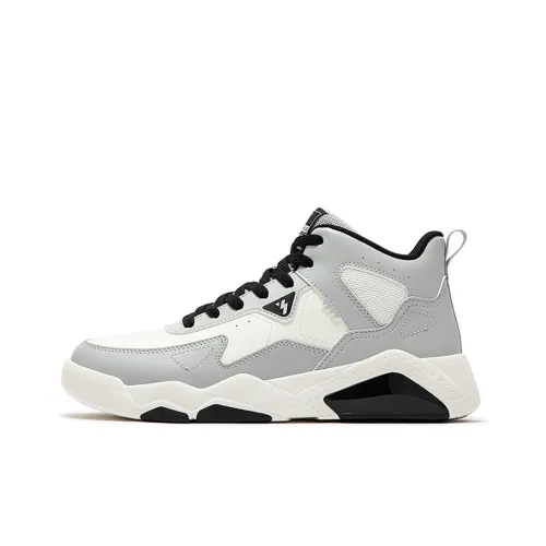 361° Зимняя кампания Термостойкий Slip-resistant и устойчивый к истиранию Высокий топ Скейтборд Кроссовки Мужские Белый Серый