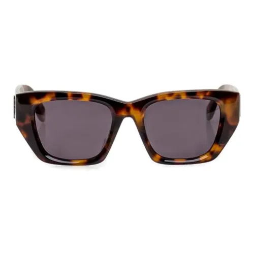 PALM ANGELS Ацетат Нерегулярная форма Солнцезащитные очки Мужской Коричневый