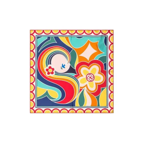 CASABLANCA Шелковые шарфы для женщин Многоцветный